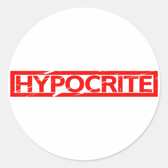 Hypocrite Stamp Classic Round Sticker (Front)