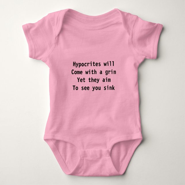 Hypocrites Baby Bodysuit (Front)