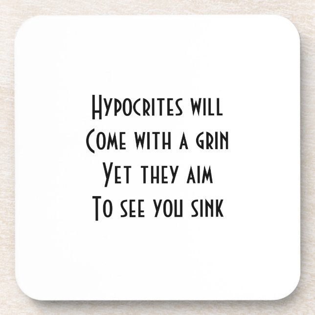 Hypocrites Beverage Coaster (Front)