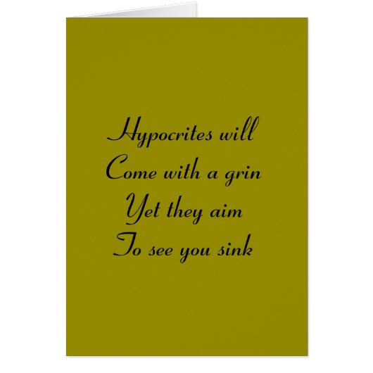 Hypocrites Cards (Front)