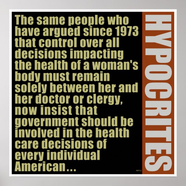 Hypocrites Poster (Front)