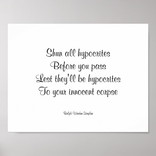 Hypocrites Poster