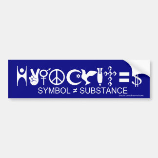 hypocrites symbol substance bumper sticker