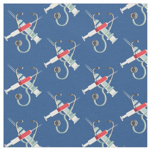 Hypodermic Needle and Stethoscope Fabric