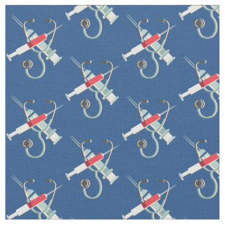 Hypodermic Needle and Stethoscope Fabric