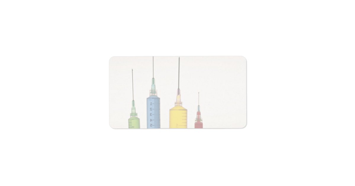 Hypodermic needles label | Zazzle