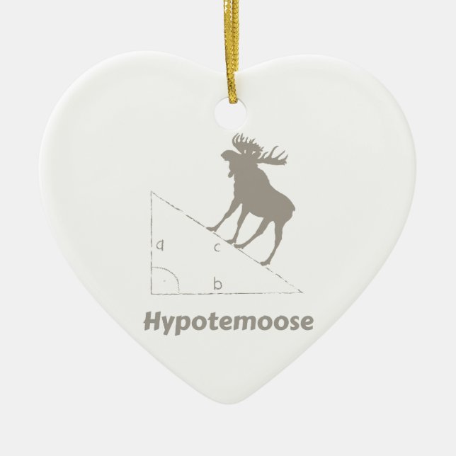 Hypotemoose Math Geek Ceramic Ornament (Front)