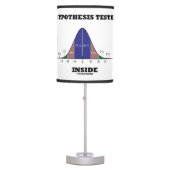 Hypothesis Tester Inside Stats Humor Table Lamp (Front)