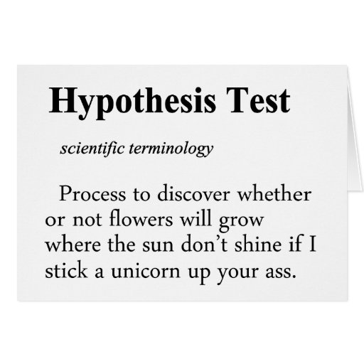 Hypothesis testing definition cards zazzle