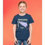 Hyppotenuse Lindo Matematico Hypotamo For Children T-Shirt<br><div class="desc">Nice child-shirt design with a picture of a cute purple hippopotamus with the caption "HIPPOTENUSE" ideal to give to your children who love math,  a nice gift for birthday,  Christmas,  end of courses or any occasion. Don't hesitate and buy this beautiful model now.</div>