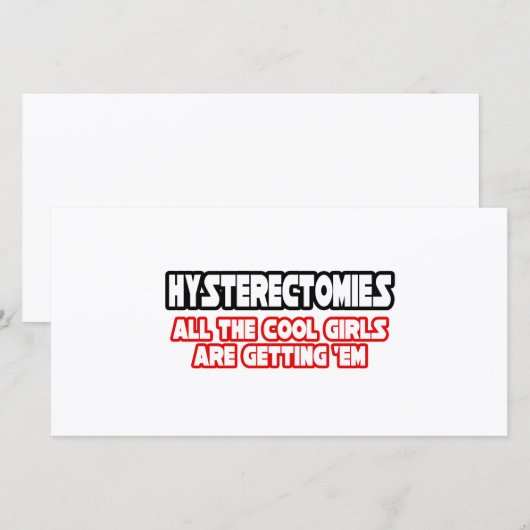Hysterectomies...Cool Girls (Front/Back)
