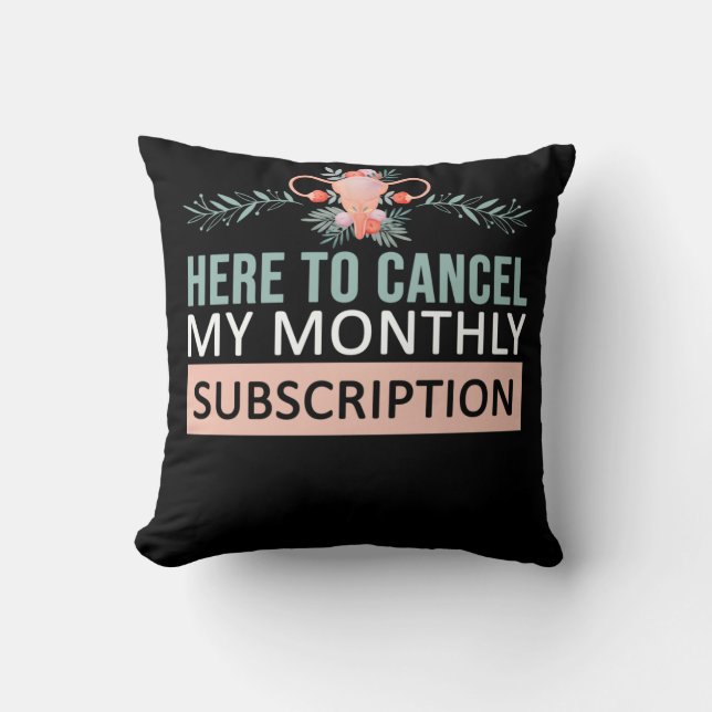 Hysterectomy Awareness Flowers Uterus Removal Throw Pillow (Front)