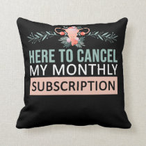 Hysterectomy Awareness Flowers Uterus Removal Throw Pillow