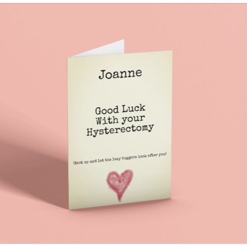 Hysterectomy Funny Customizable Card
