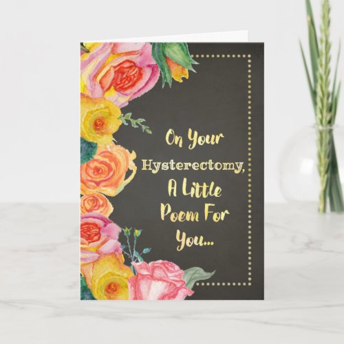 Hysterectomy Funny Get Well Card Poem