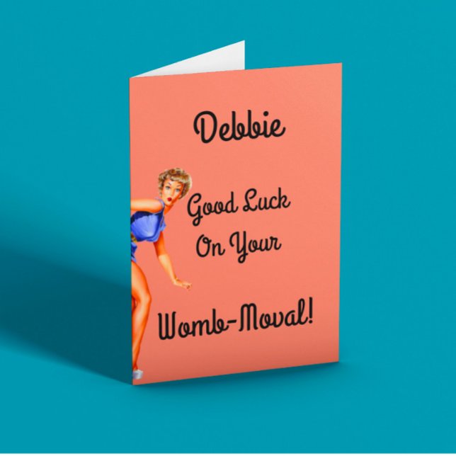 Hysterectomy Good Luck Funny Vintage Card (Creator Uploaded)