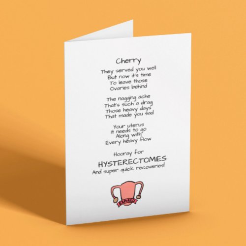 Hysterectomy Recovery Customisable Card