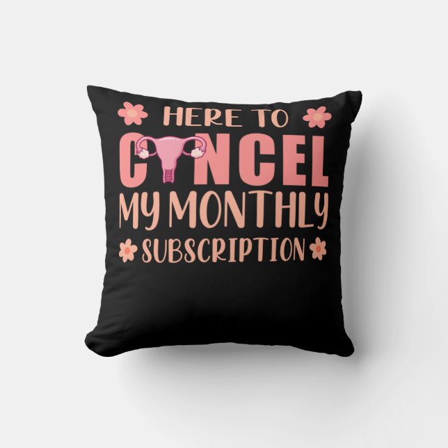 Hysterectomy Support Uterus Removal Survivor Throw Pillow (Front)