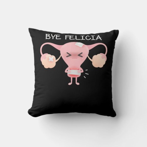 Hysterectomy Support Uterus Removal Throw Pillow
