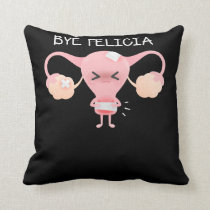 Hysterectomy Support Uterus Removal Throw Pillow