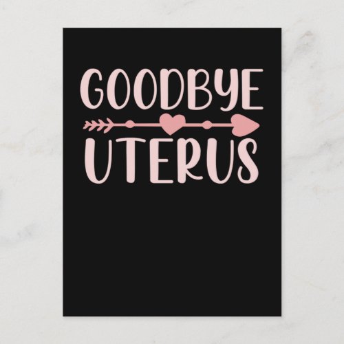 Hysterectomy Surgery Support Uterus Removal Postcard
