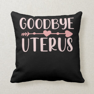 Hysterectomy Surgery Support Uterus Removal Throw Pillow