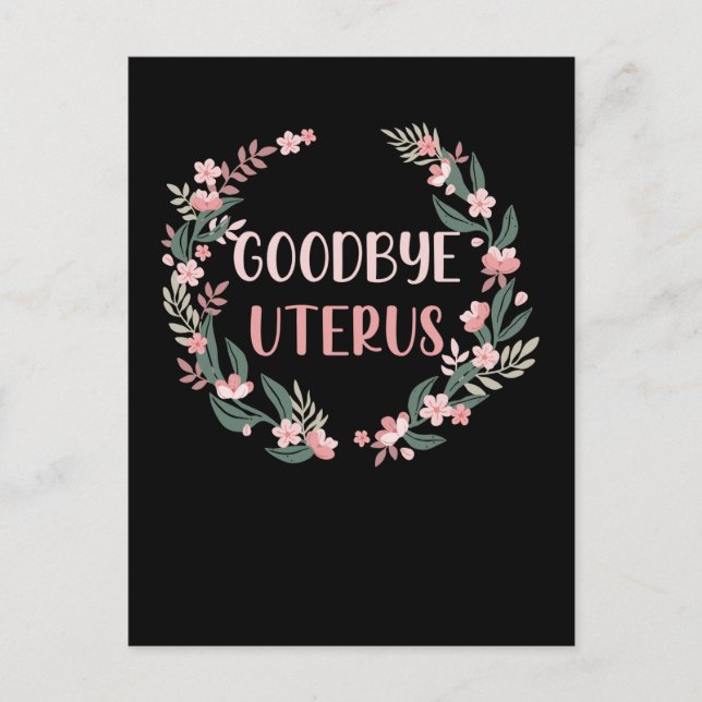 Hysterectomy Surgery Uterus Removal Survivor Postcard (Front)