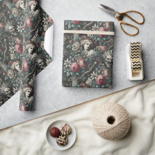 Hysteria Hides in the Blooms – Gothic Victorian Wrapping Paper