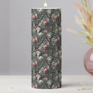 Hysteria Hides in the Blooms – Sanctum in Delirium Pillar Candle