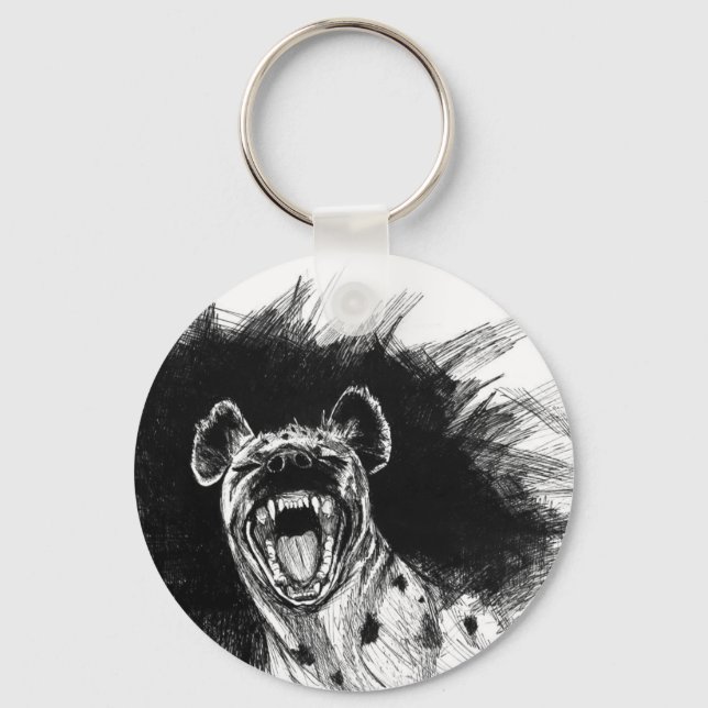 Hysterical Hyena Keychain (Front)