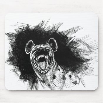 Hysterical Hyena Mouse Pad by RosaAzulStudio at Zazzle
