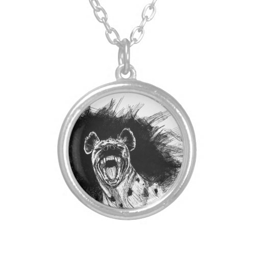 Hysterical Hyena Silver Plated Necklace