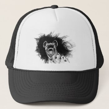 Hysterical Hyena Trucker Hat by RosaAzulStudio at Zazzle