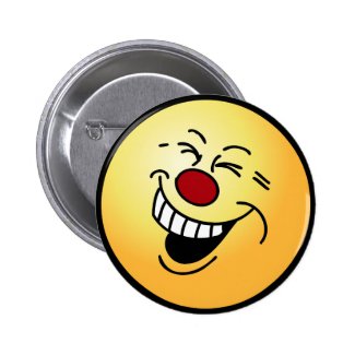 Hysterical Smiley Face Grumpey Pin