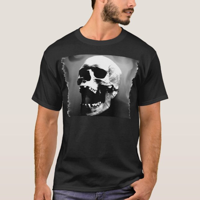 Hysteriskull Laughing Human Skull T-Shirt (Front)