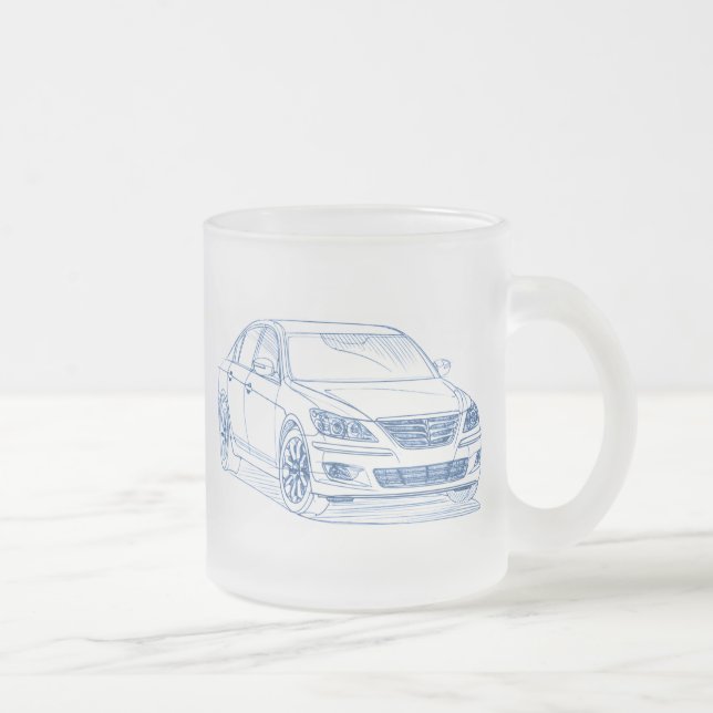 Hyu Genesis Sdn 2009+ Frosted Glass Coffee Mug (Right)