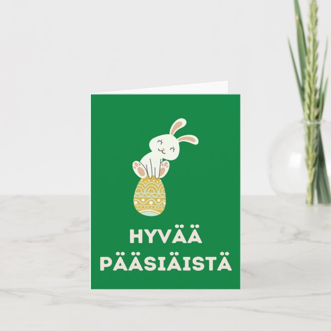 Hyvää Pääsiäistä, Finnish Happy Easter  Card (Front)