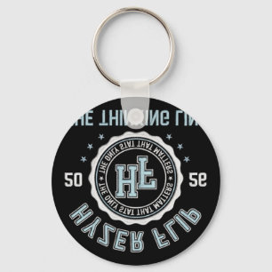 Hyzer Flip Thinking Line Disc Golf Crest Keychain