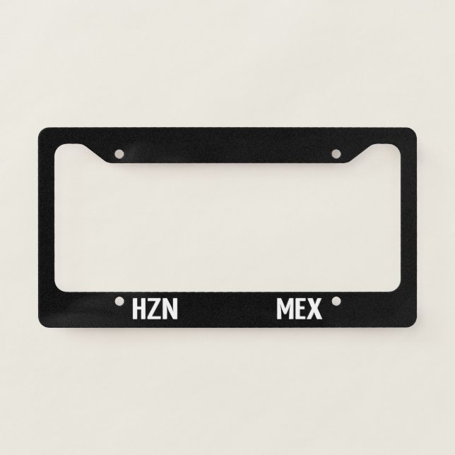 HZN MEX Racing Gamer Design Horizon Mexico Car Guy License Plate Frame (Front)