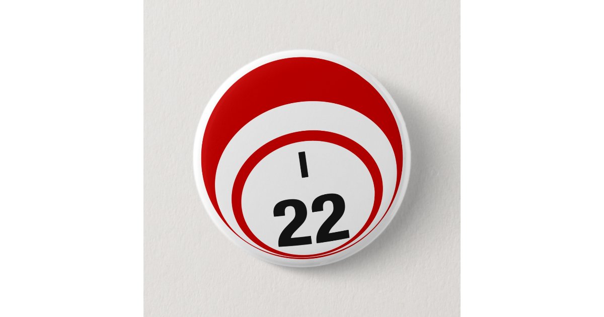 I22 Bingo Ball button Zazzle
