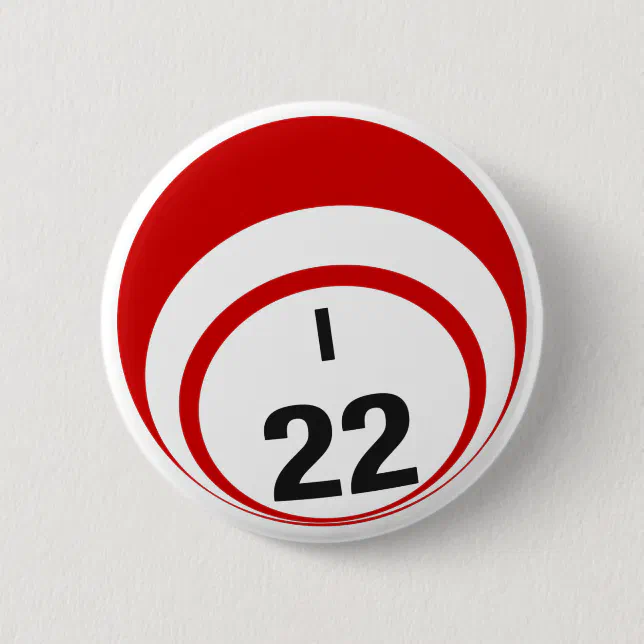 I22 Bingo Ball button Zazzle