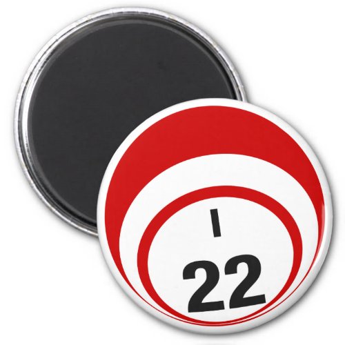 I22 bingo ball fridge magnet