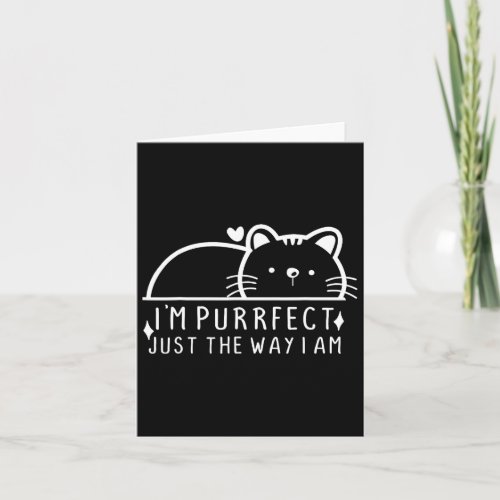 I39m Purrfect Funny Cat Pet Lover Fun Pun  Card