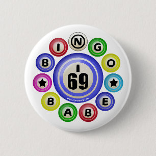 I69 Bingo Babe Pinback Button