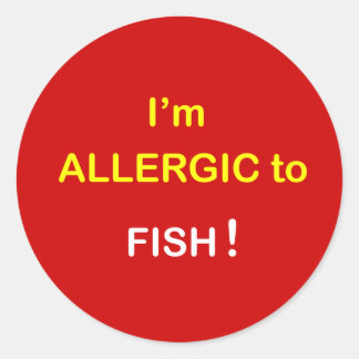 i8 - I'm Allergic - FISH. Classic Round Sticker