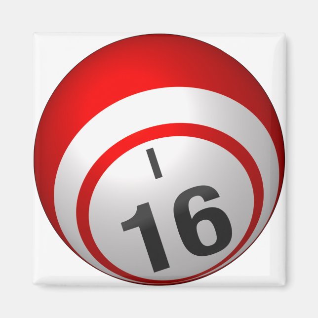 I 16 bingo ball magnet (Front)