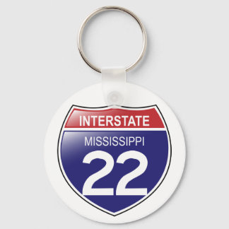 I-22 Mississippi Keychain