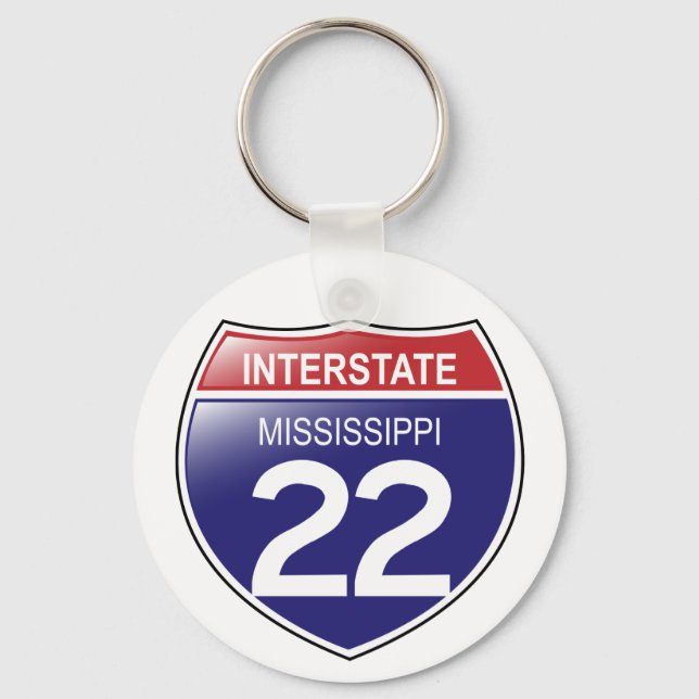 I-22 Mississippi Keychain (Front)