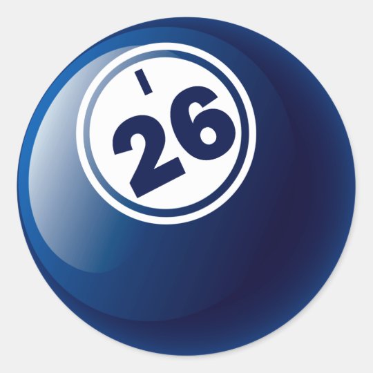 I 26 BINGO BALL CLASSIC ROUND STICKER | Zazzle.com