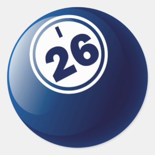 I 26 BINGO BALL CLASSIC ROUND STICKER